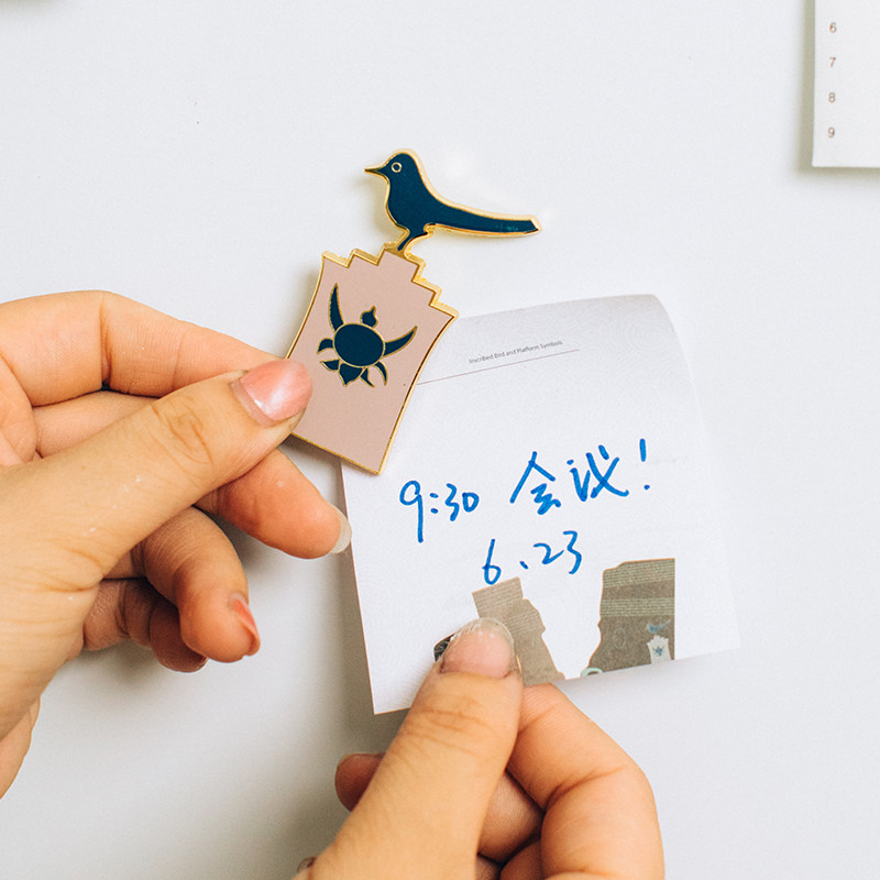 良渚博物院冰箱贴文创可爱金属磁贴中国风纪念品卡通儿童开学礼物