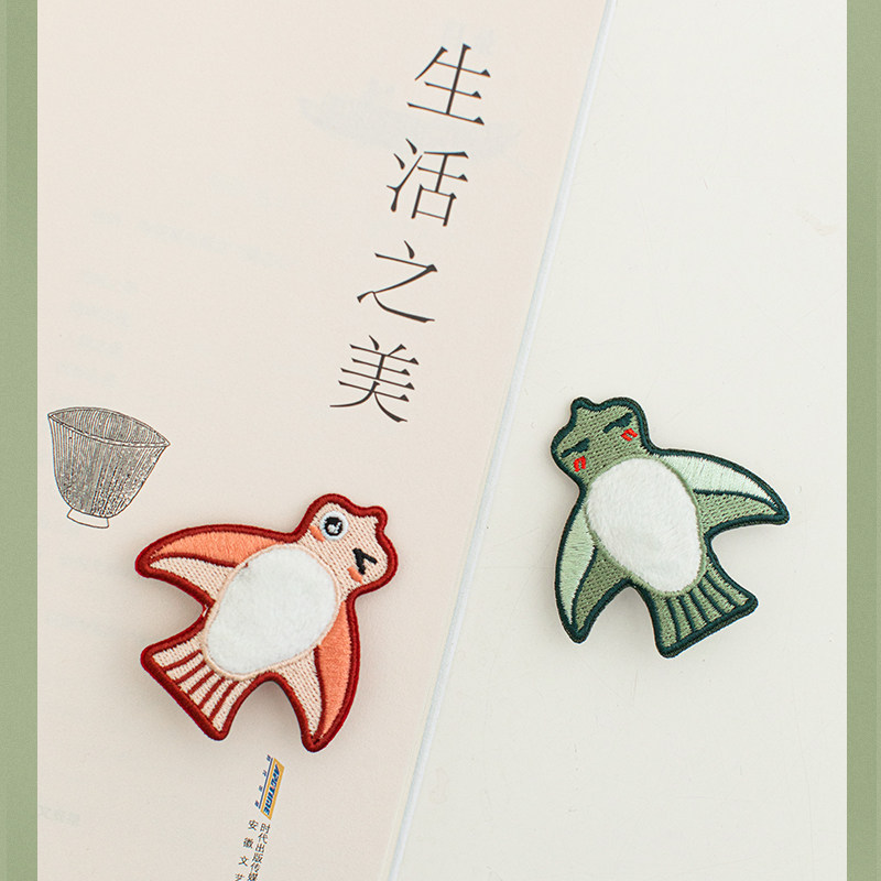 良渚博物院 良渚文化发夹女新款后脑勺前额头饰刺绣开学季送礼