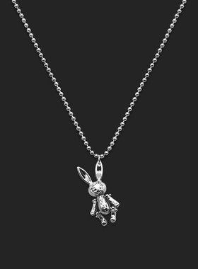 兔子活动关节土酷蹦迪情侣潮欧美风嘻哈吊坠个性简约卫衣毛衣项链