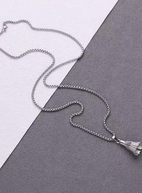 韩版ins风小众设计感羽毛球项链男女款嘻哈街舞配饰球拍毛衣链