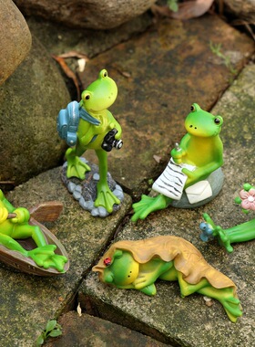 创意可爱小青蛙仿真动物装饰摆件