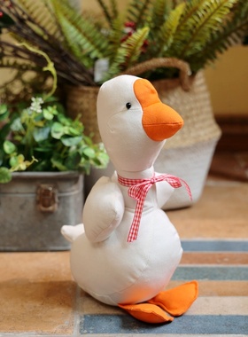 布艺装饰送礼小白鹅萌趣摆件