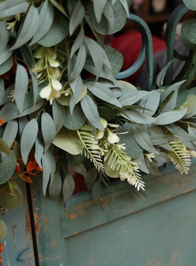 圣诞节花环门挂墙挂藤圈家居饰品