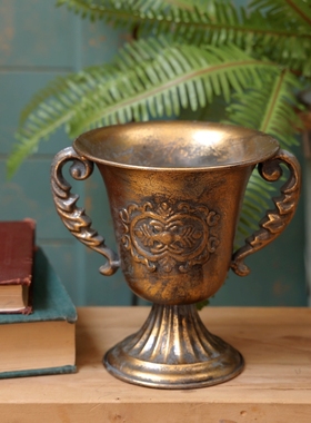 铁艺复古欧式花盆装饰艺术摆件