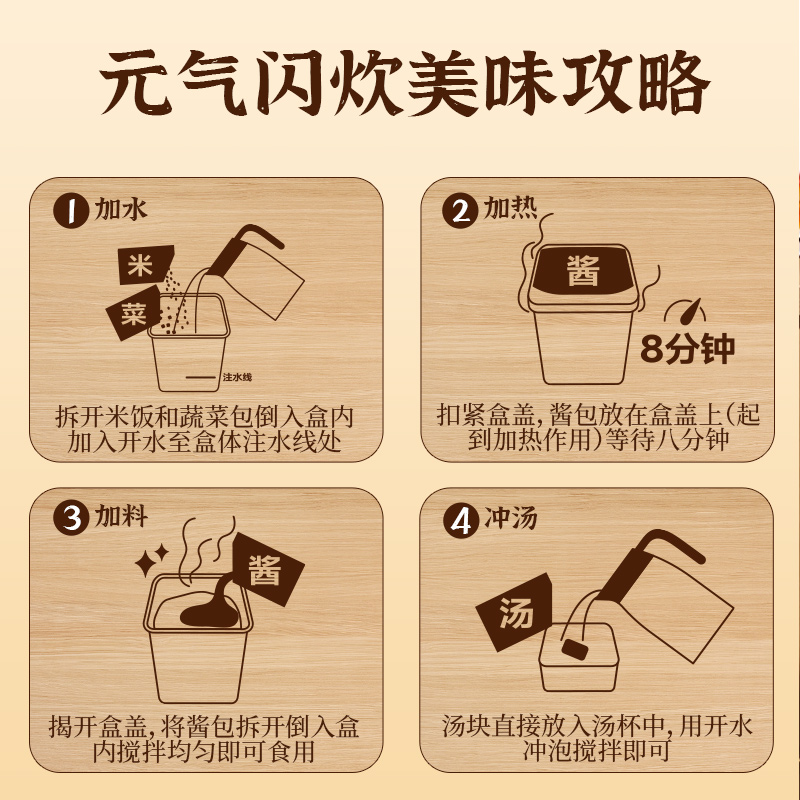 【热卖】快康宝懒人冲泡米饭免蒸煮干拌饭方便速食品带汤包直播 - 图2