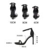 SW black classic strappy sandals stiletto heels