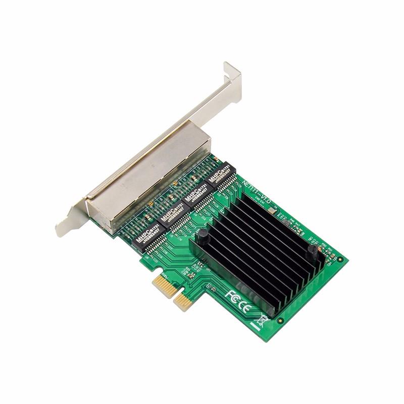 四口千兆网卡PCI-E X1接口4口千兆服务器网卡汇聚软路由PCIE网卡 - 图1