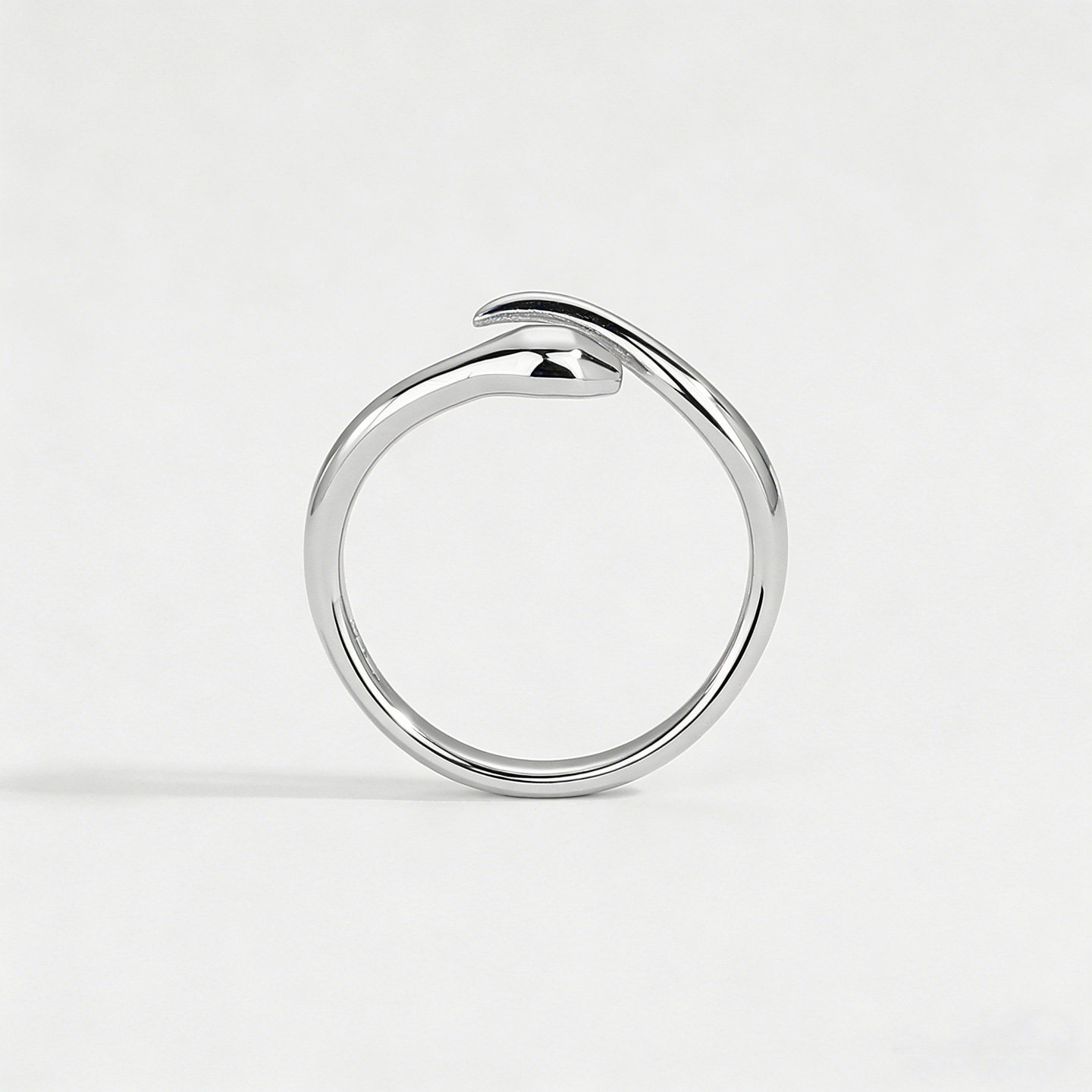 S925 sterling silver oriental aesthetic snake ring retro national style silver ornaments temperament plain ring tail ring