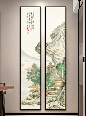 听琴图走廊尽头装饰画画名家字画