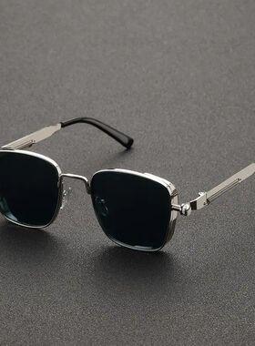 2025新款墨镜男高级感痞帅开车专用防紫外线重工金属朋克太阳眼镜