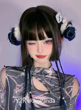 毛绒发圈软妹白色双马尾发饰lolita球球皮筋甜美少女jk发绳可爱韩