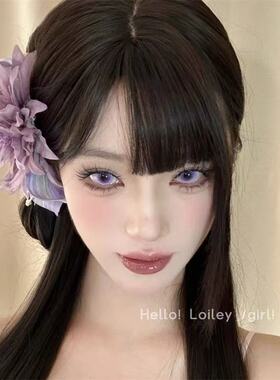 紫色花海超仙百合花朵抓夹海葵花朵发夹氛围感对镜拍美丽尤物头饰