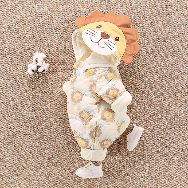 婴儿冬装秋冬季套装宝宝加厚棉服 班纳莉莉连身衣/爬服/哈衣
