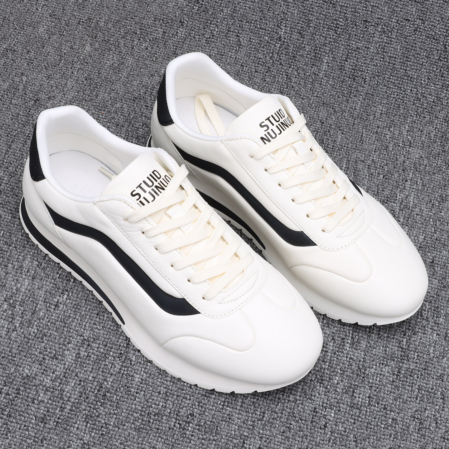 运动休闲鞋男款秋季新款厚底轻便男鞋真皮时尚透气小皮鞋百搭潮鞋,淘宝优惠券,粉丝福利购,淘宝优惠卷