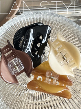 秋冬巧克力醋酸半扎抓夹
