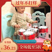 Drumming up drumbeat children banging on jazz drum boy girl beginners percussion instrument baby big number toy