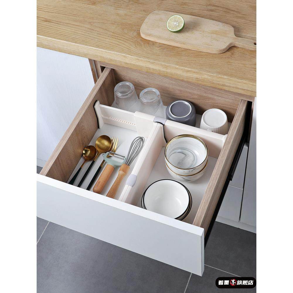 冰箱隔断分格片塑料整理可调节卡扣夹子收纳盒分割隔挡板侧门伸缩,淘宝优惠券,粉丝福利购,淘宝优惠卷