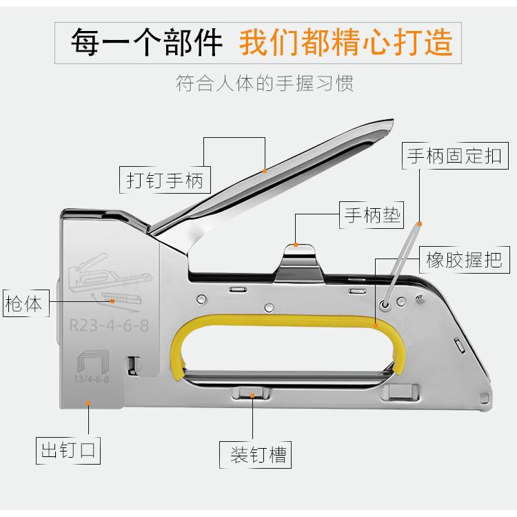 包邮手动码钉枪马丁枪U型钉门打钉枪射钉枪广告喷绘绷油画布1008F - 图0