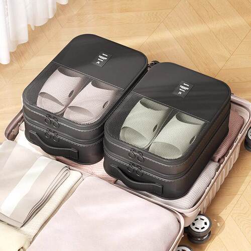 旅行便携式防水鞋包收纳袋行李箱出差旅游便携式鞋盒鞋套拖鞋鞋包 - 图2