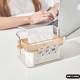 Household liftable tissue box living room cardboard box napkin storage box ins transparent bamboo board toilet paper