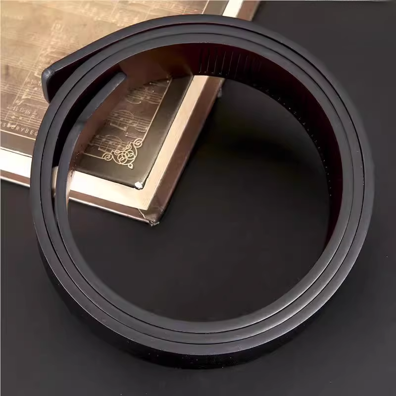 无牙自动扣皮带男士2025新款不带头高档男款腰带条无扣无孔无卡槽,淘宝优惠券,粉丝福利购,淘宝优惠卷