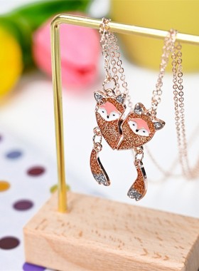 闺蜜款磁吸项链闺蜜爱心吊坠BFF儿童卡通好朋友拼接学生友谊礼物