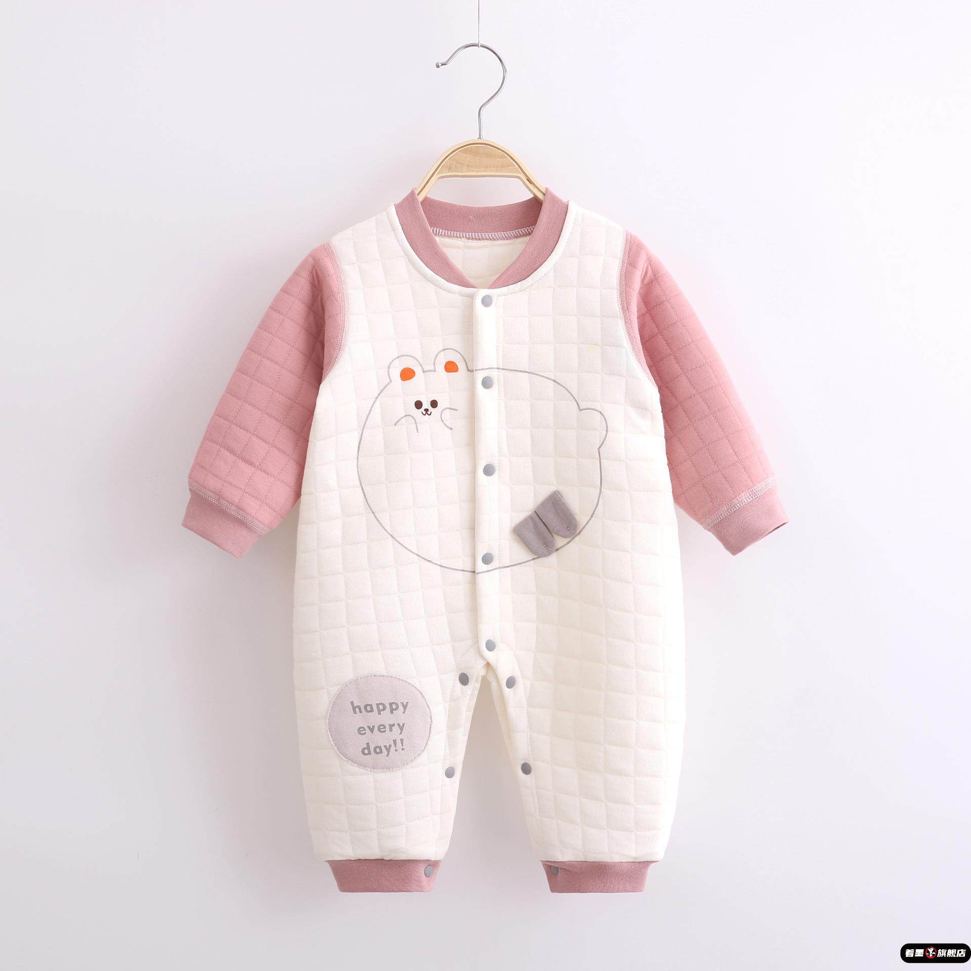 婴儿连身衣春秋季纯棉儿童衣服6女宝宝0公主3个月1岁套装春款春装,淘宝优惠券,粉丝福利购,淘宝优惠卷