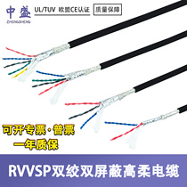 RVVSP servo motor coding drag chain cable 4 6 8 10 core 0 2 0 3 double twisted double shielded wire