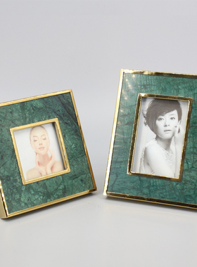 轻奢风书房床头几何相框软装摆台