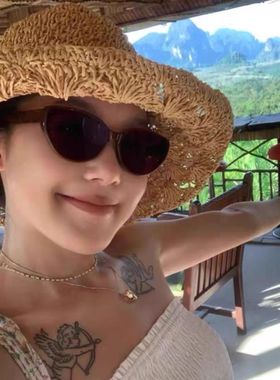 茶色猫眼墨镜女款2025新款高级感防紫外线复古开车偏光太阳眼镜