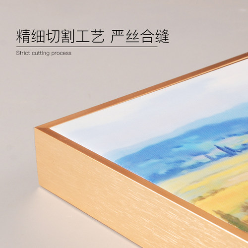 铝合金窄边油画外框简约L型油画框定制广告装裱定制油画轻奢风 - 图0