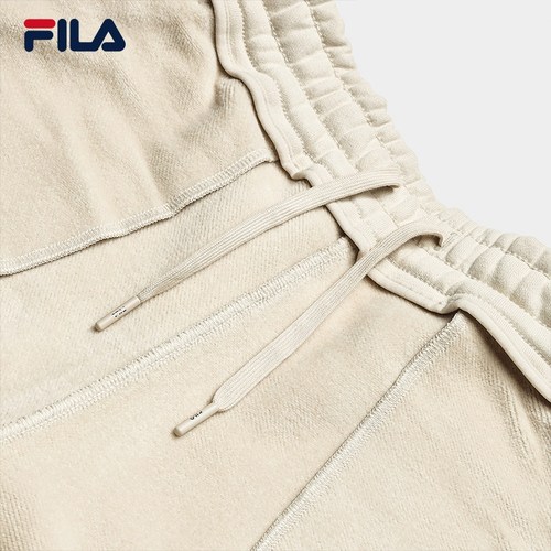 FILA 斐乐官方女士针织长裤2025冬季新款时尚休闲加绒宽松直筒裤 - 图2