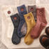Fg socks women's autumn and winter mid-tube socks trend Korean version college style Japanese stockings women's solid color long