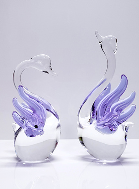 车载手工创意情侣礼物水晶天鹅