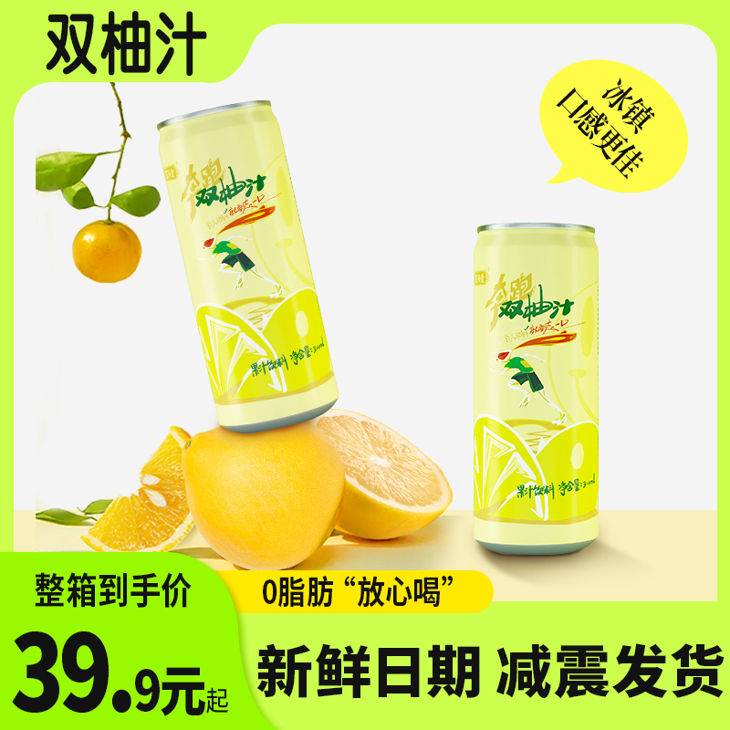 正鸿堂 网红饮品双柚汁复合果汁饮料 310ml*8罐/箱