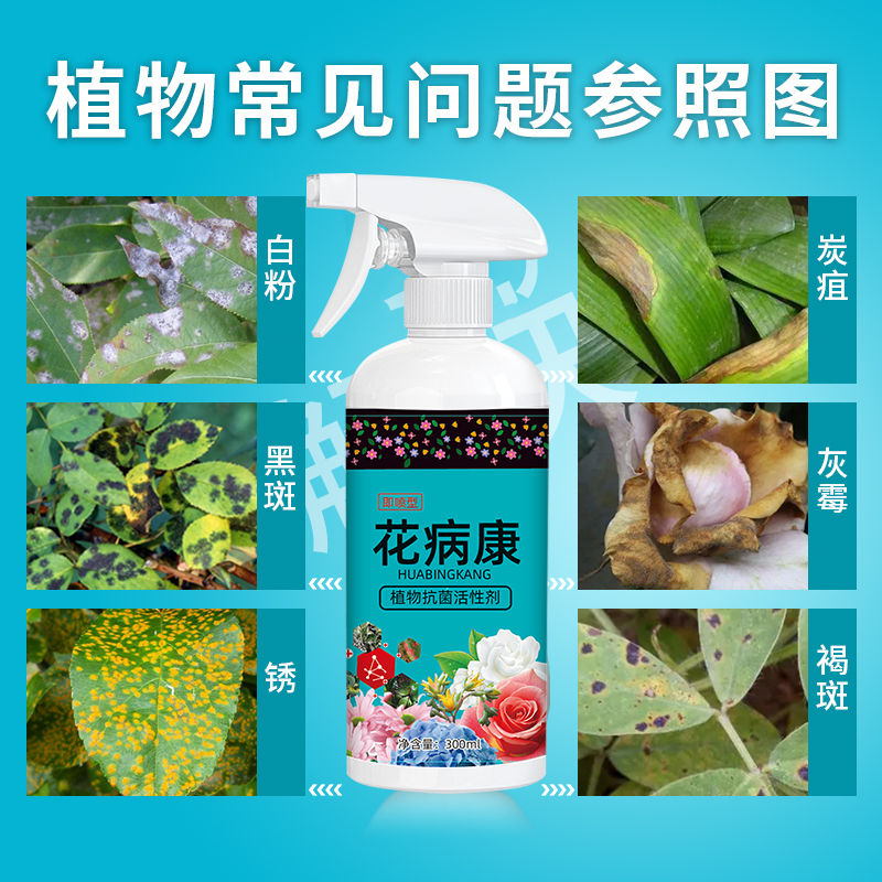 花病康植物病害防治药防烂根枯叶治叶斑病多肉月季花卉专用喷剂,淘宝优惠券,粉丝福利购,淘宝优惠卷