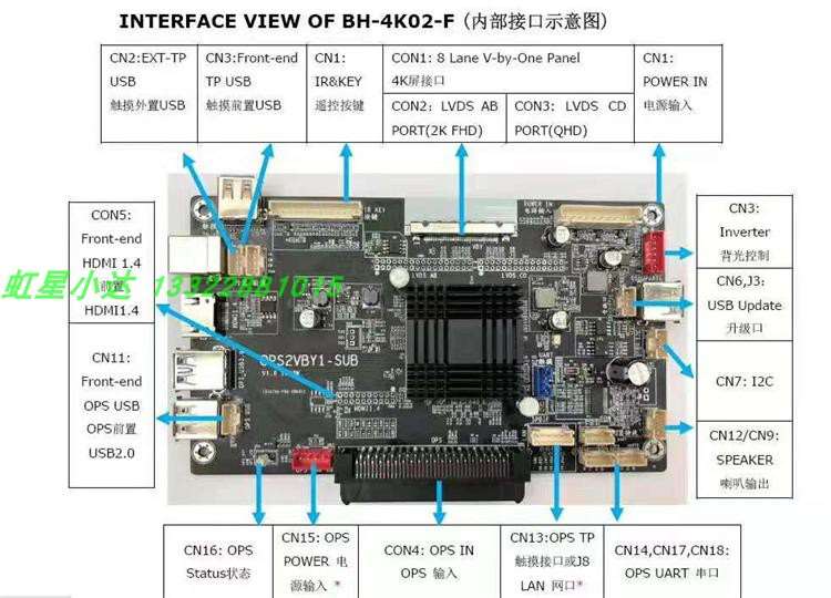 4K显示器主板4K驱动板BH-4K02-F 支持触屏触控手势支持可点OLED屏