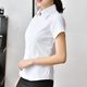 Slim fit workwear short-sleeved cotton striped white shirt