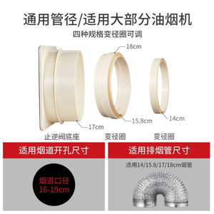 潜水艇止逆阀烟道止回阀厨房专用抽油烟机排止回阀单向止烟阀