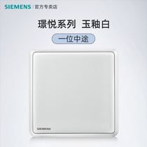 Siemens Jingyue opening multi-control switch panel double open two open two open midway three control one light switch