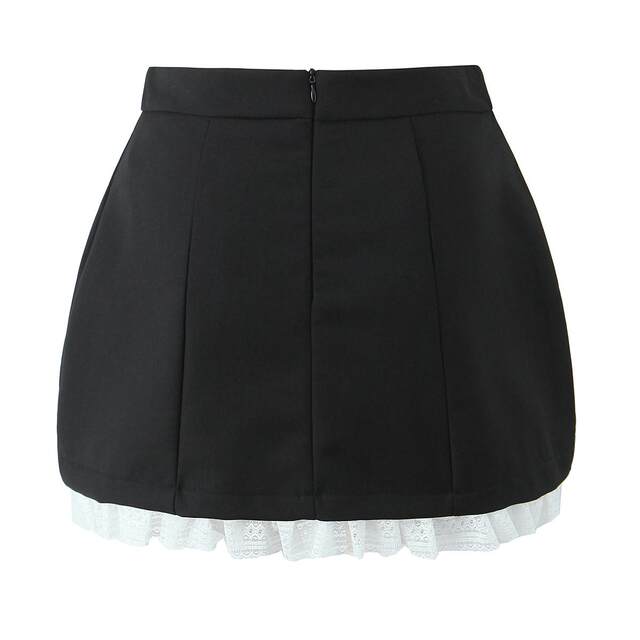 Sweet lace patchwork skirt A-line skirt