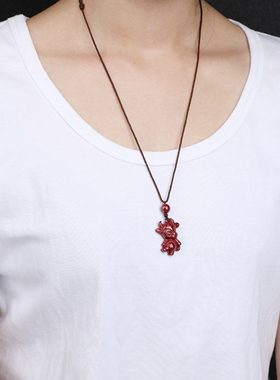 2026紫金砂十二生肖吊坠鼠项链