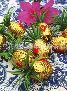 小号金色菠萝配件塑料绿