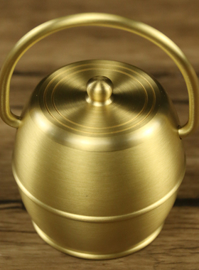 铜子孙桶三件套婚庆用品结婚送礼陪嫁家装婚礼家居摆件招财聚宝盆