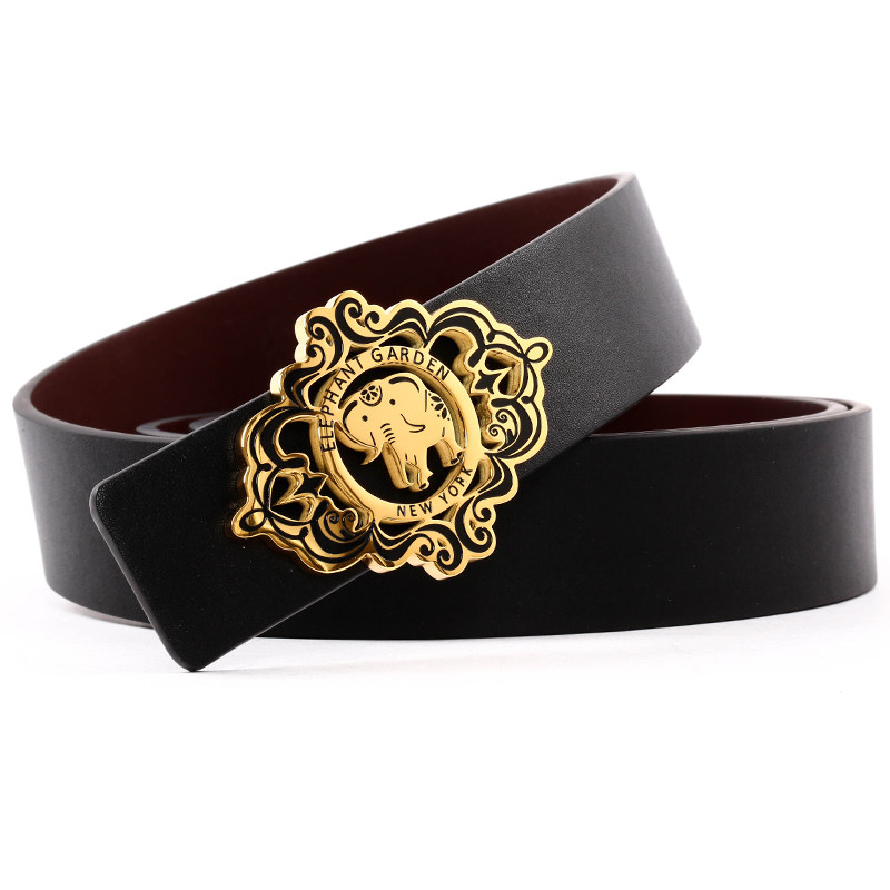 大象花园2023新款女士皮带男女情侣款腰封装饰夏真皮腰带奢侈礼盒