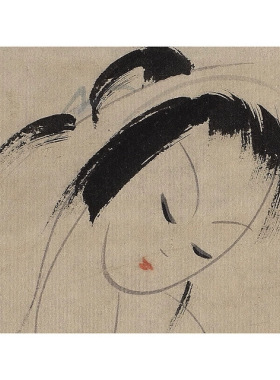 1：1近代林风眠仕女图国画人物画
