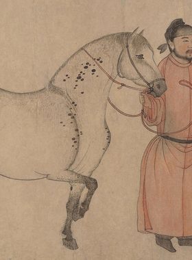 赵孟頫赵麟赵雍三生三世人马图古代横幅人物工笔国画书画仿古复制