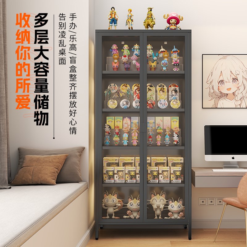 速发展示柜家用防透玻璃尘明模型玩具收纳陈列柜摆件架 - 图0
