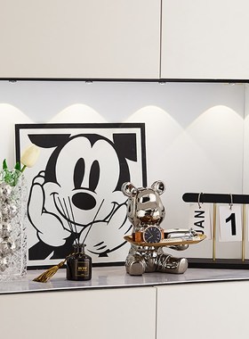 速发玄关摆件卧室客厅品饰画家电视柜创意房间桌面饰装熊居好物