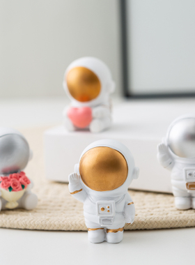 速发风格宇航房摆件家居饰品可爱太空员儿童人创意小模型装饰摆设
